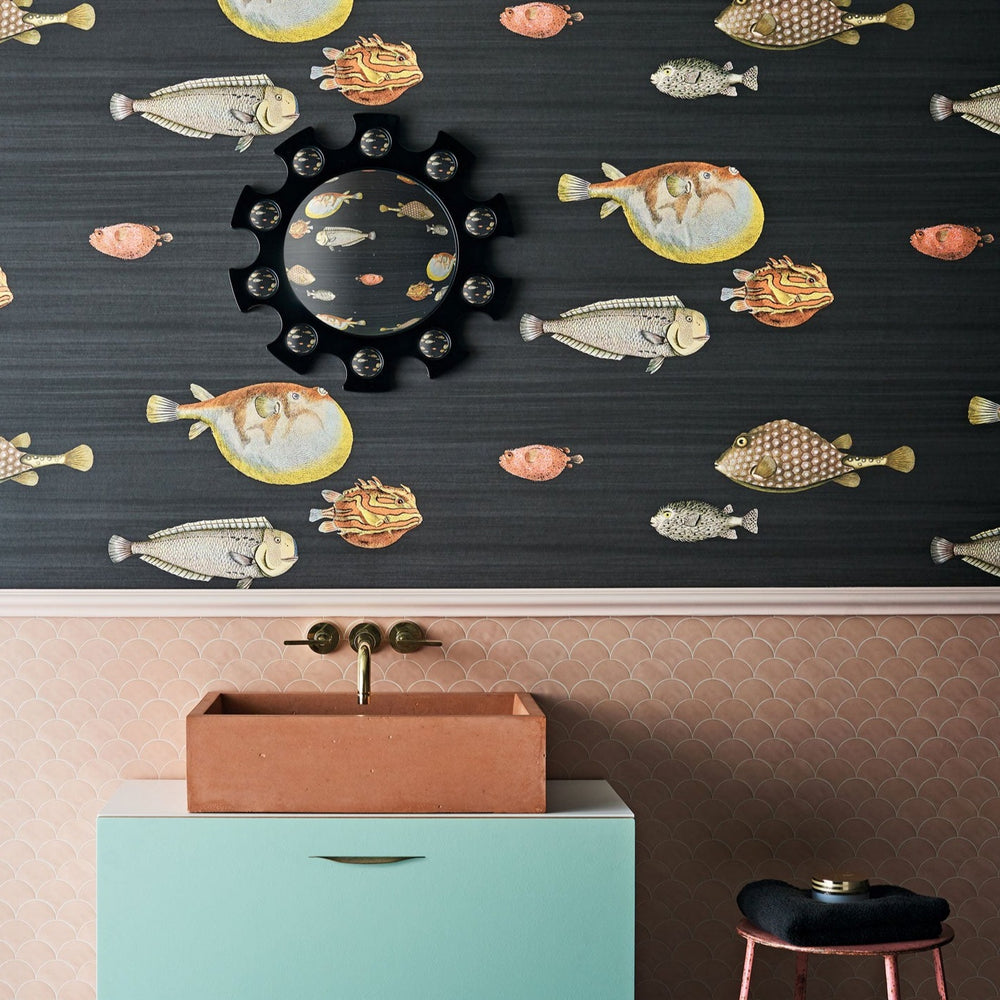 statement fish wallpaper