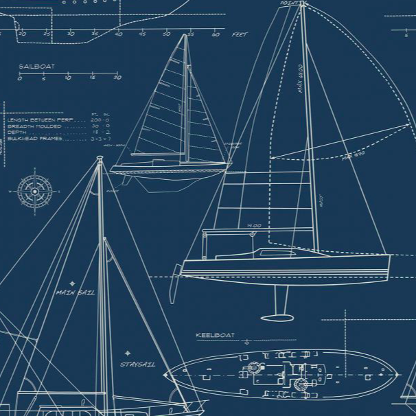 Yacht Blueprint Navy SAMPLE