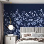 Twilight Chinoiserie Midnight Blue Wall Mural