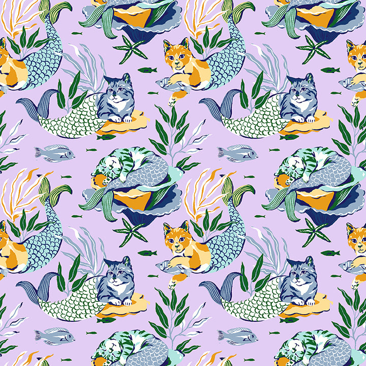 Meowing Mermaids Peel & Stick