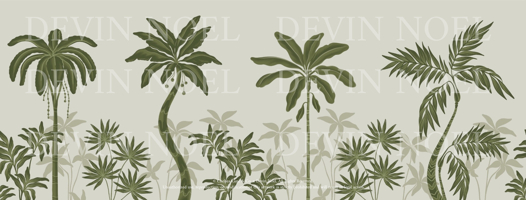 Palm Era- Mural by Devin Noel- on Paper weave (Multiple Colorways)