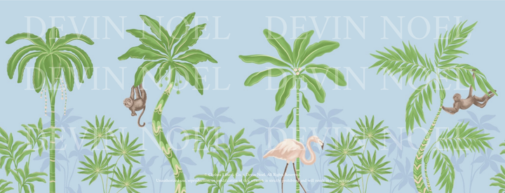 Palm Era- Mural by Devin Noel- on Paper weave (Multiple Colorways)