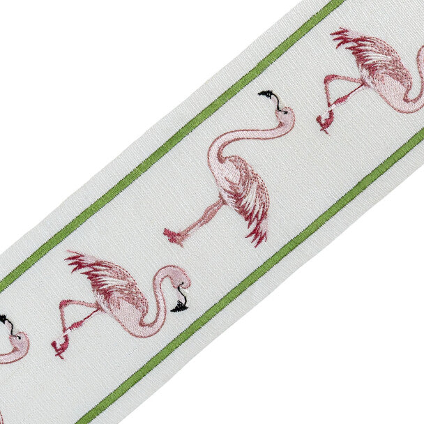 Flamingo Court Embroidered Border