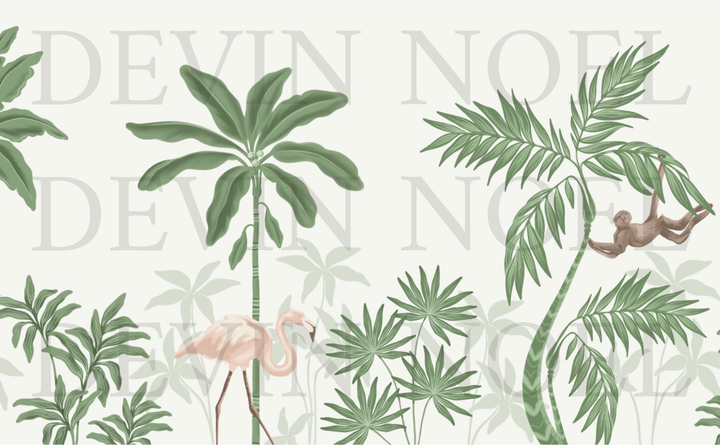 Palm Era- Mural by Devin Noel- on Paper weave (Multiple Colorways)