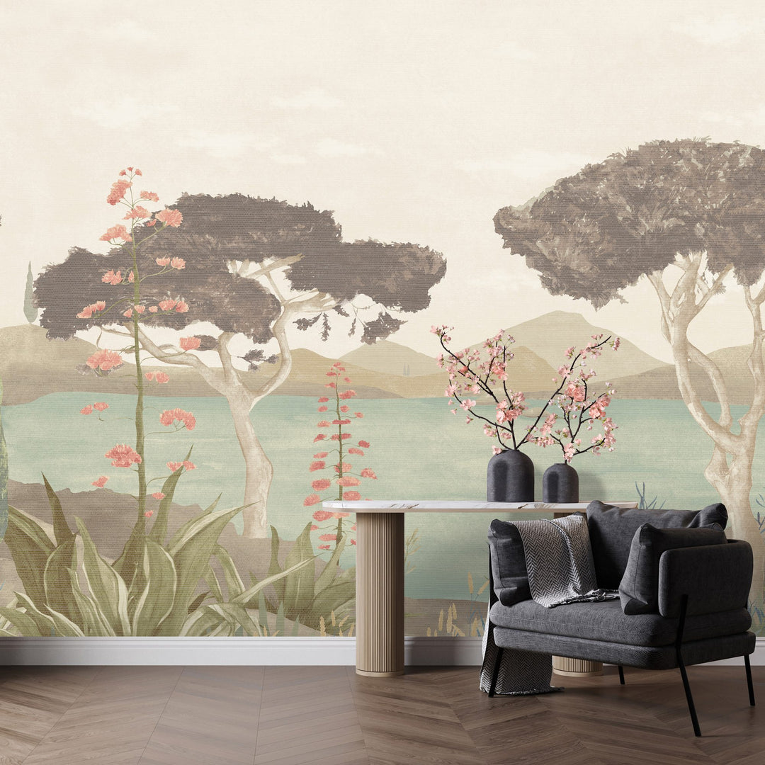 Blush Horizon Mural