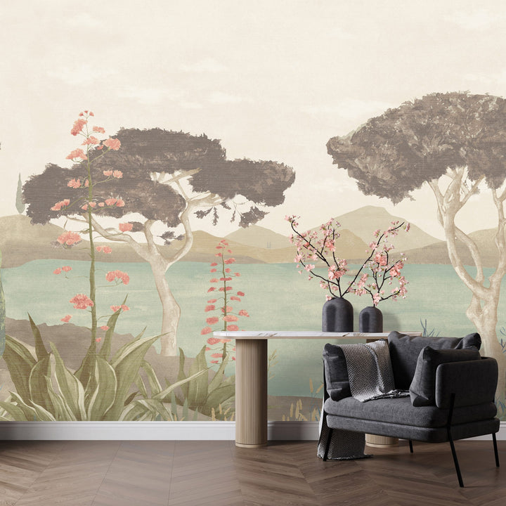 Blush Horizon Mural