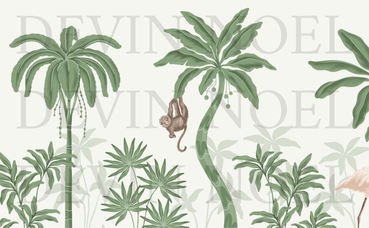 Palm Era- Mural by Devin Noel- on Paper weave (Multiple Colorways)