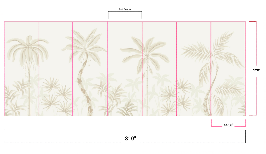 Palm Era- Mural by Devin Noel- on Paper weave (Multiple Colorways)