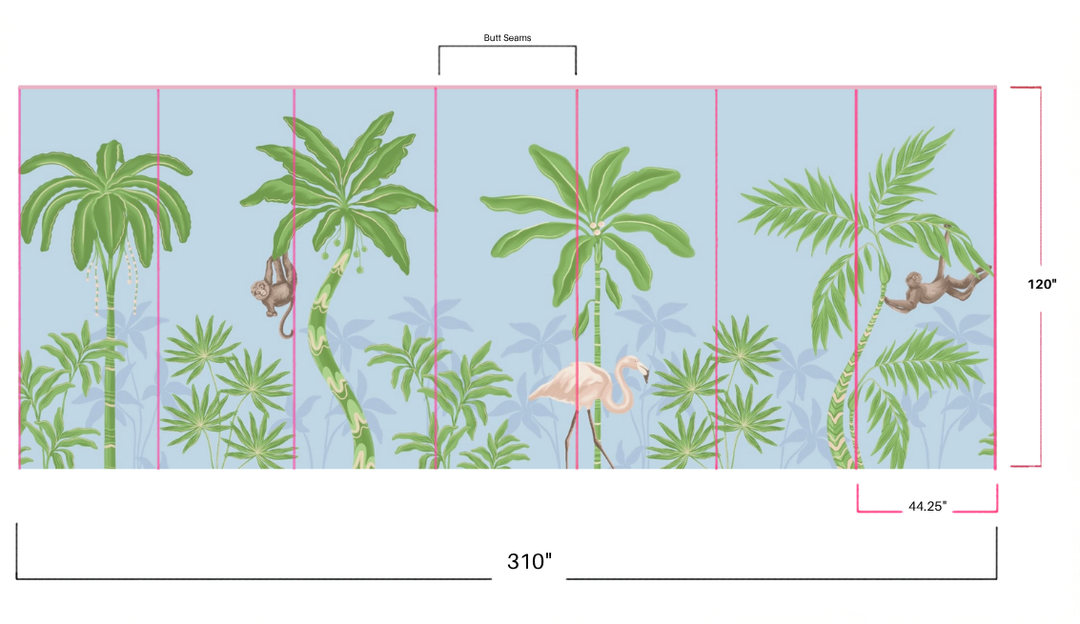 Palm Era- Mural by Devin Noel- on Paper weave (Multiple Colorways)