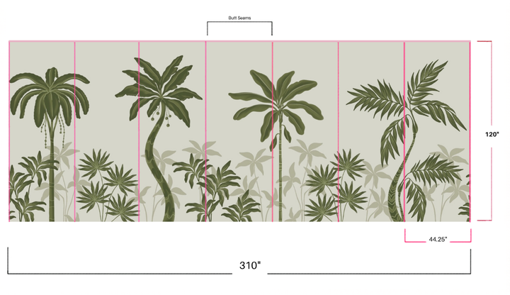 Palm Era- Mural by Devin Noel- on Paper weave (Multiple Colorways)
