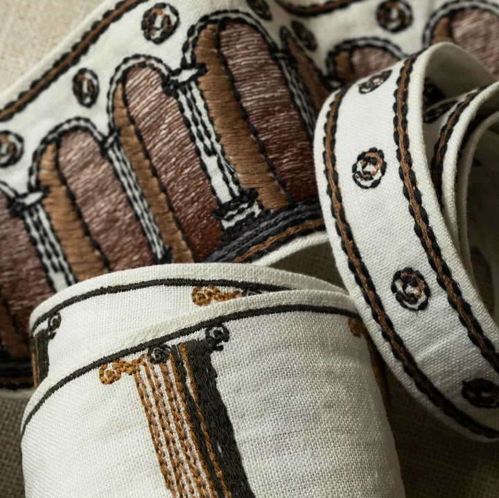 Archi Embroidered Border (Multiple Colorways)