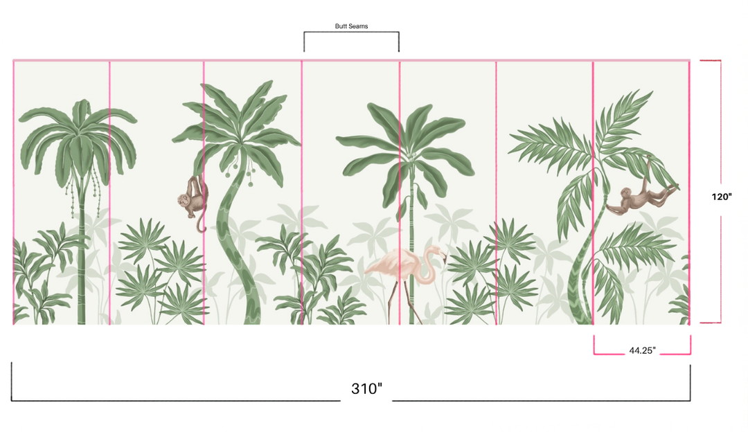 Palm Era- Mural by Devin Noel- on Paper weave (Multiple Colorways)