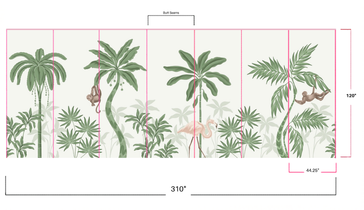 Palm Era- Mural by Devin Noel- on Paper weave (Multiple Colorways)