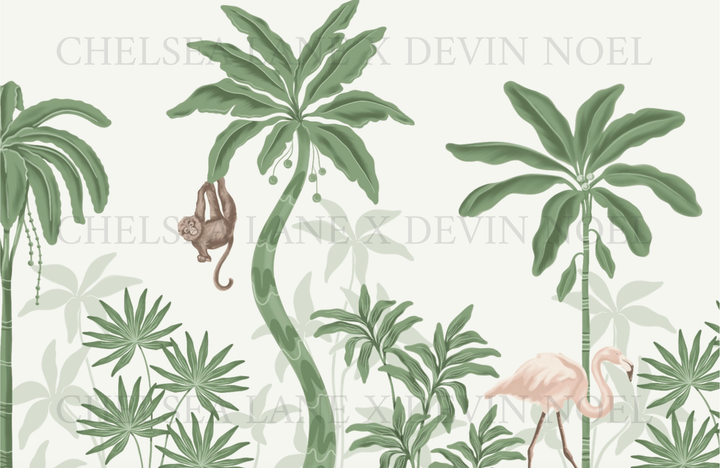 Palm Era in Jungle- Mural by Devin Noel