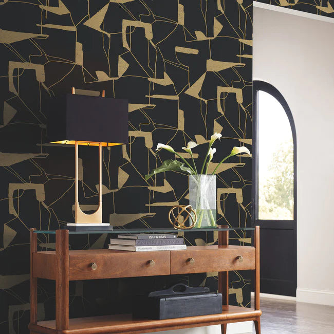 Abstract Geo Black & Gold