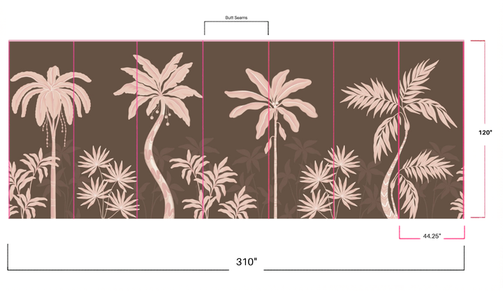 Palm Era- Mural by Devin Noel- on Paper weave (Multiple Colorways)