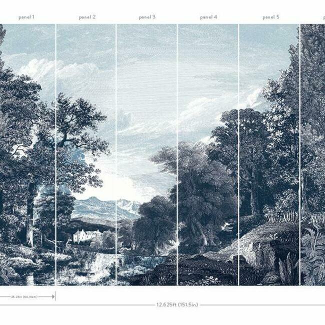 Provincial Scenic Wall Mural (Multiple colorways)