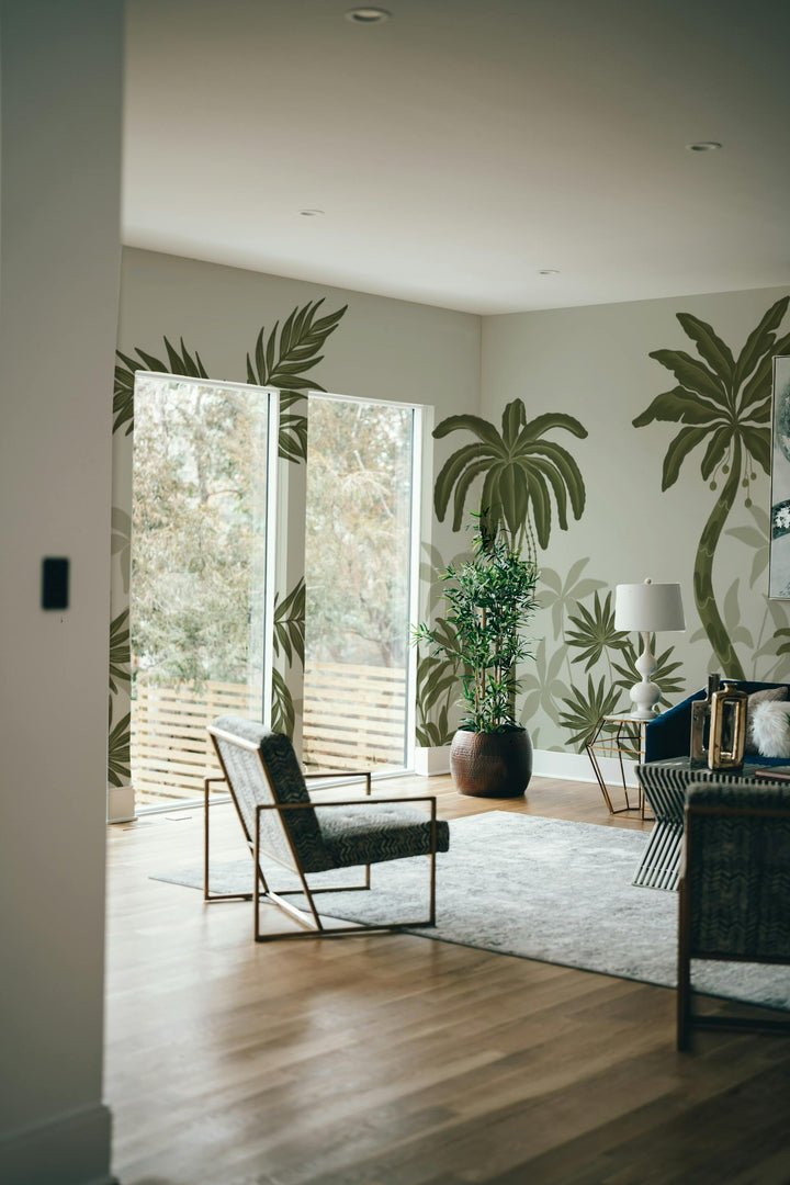 Palm Era- Mural by Devin Noel- on Paper weave (Multiple Colorways)