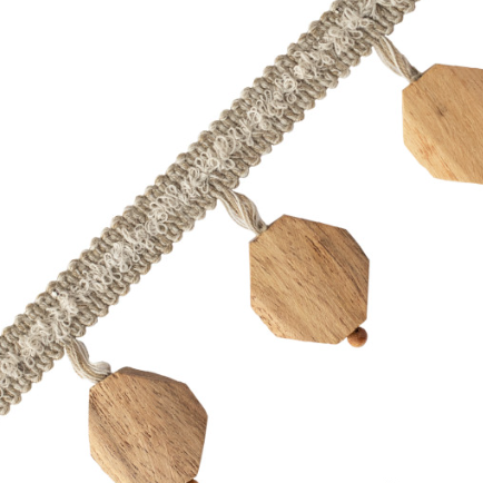 Terrace Acacia Wood Bead Fringe