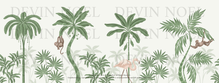 Palm Era- Mural by Devin Noel- on Paper weave (Multiple Colorways)