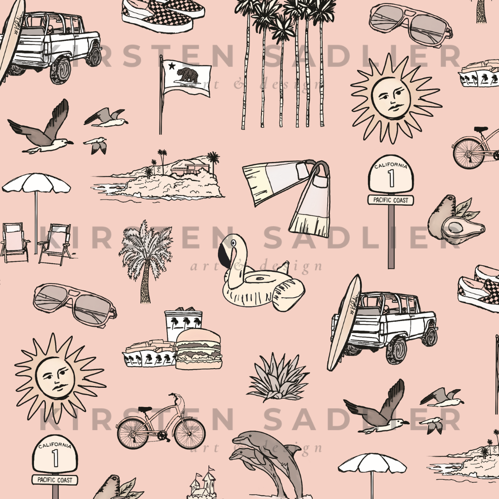 California Daze in Pink Sand- By Kirsten Sadlier