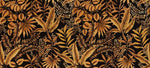 Botanical Leaf Fabric in Cognac