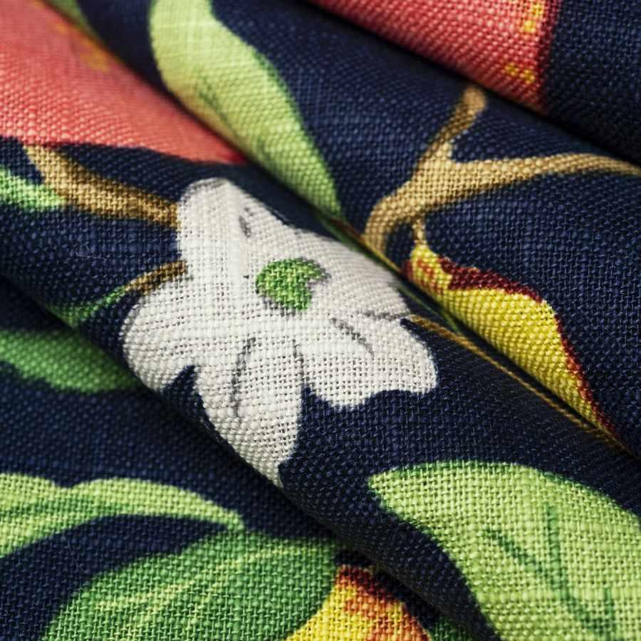 Citrus Floral Fabric in Indigo Chelsea Lane & Company Citrus Floral Fabric in Indigo Chelsea Lane & Company