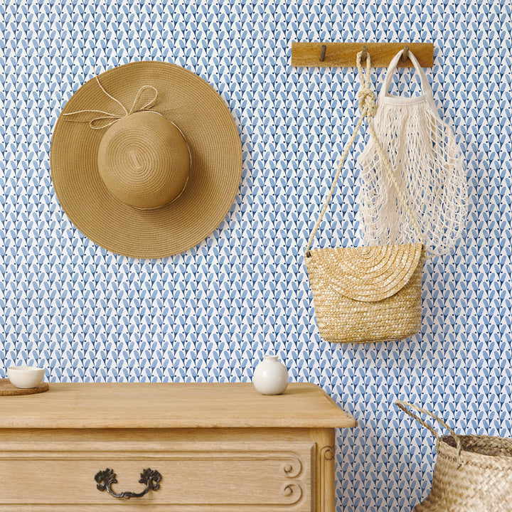 country chic geometric wallpaper