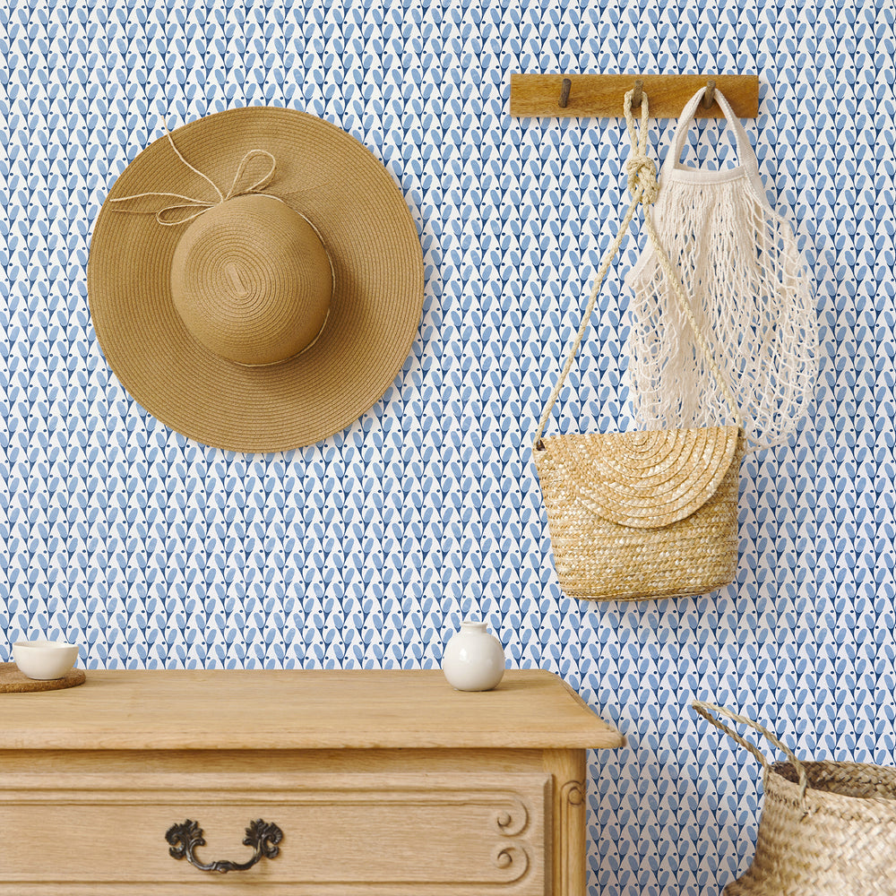 country chic geometric wallpaper