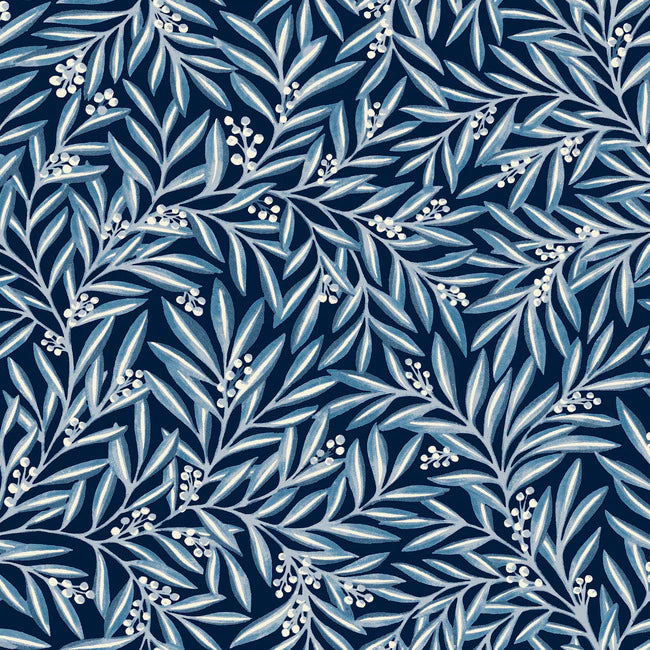 Rowan Wallpaper in Navy