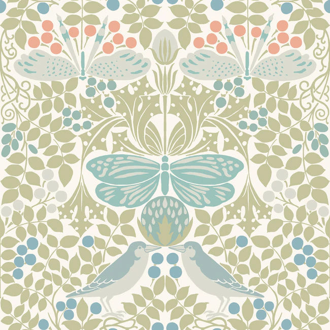 Butterfly Garden Wallpaper in Pastel