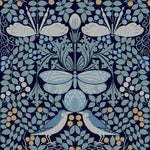 Butterfly Garden Wallpaper in Blues