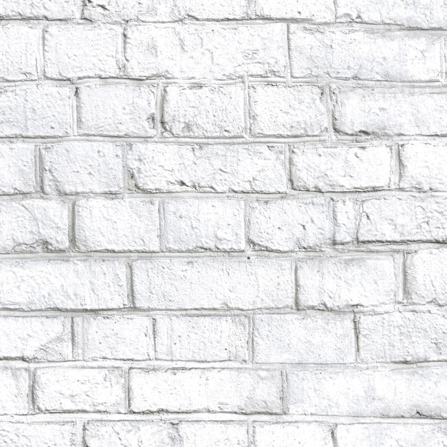 Whitewash Brick White Peel & Stick