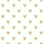 gold heart peel and stick wallpaper