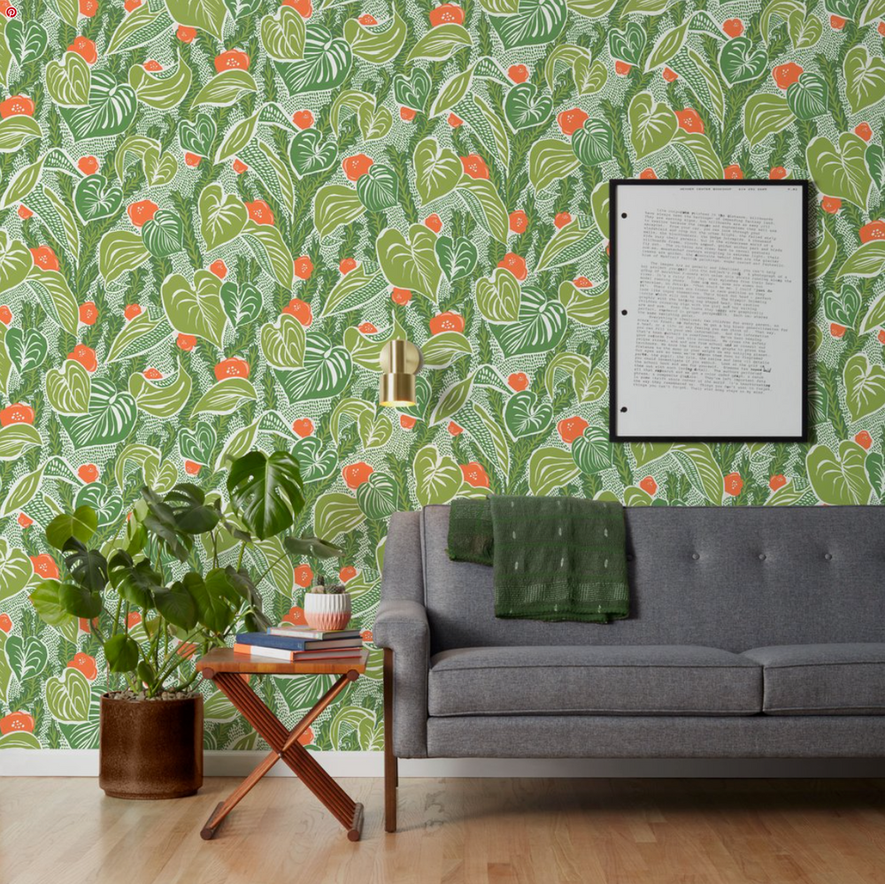 sixties palm wallpaper