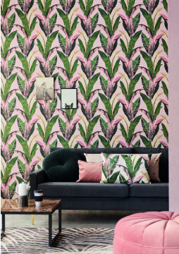 blush palm wallpaper