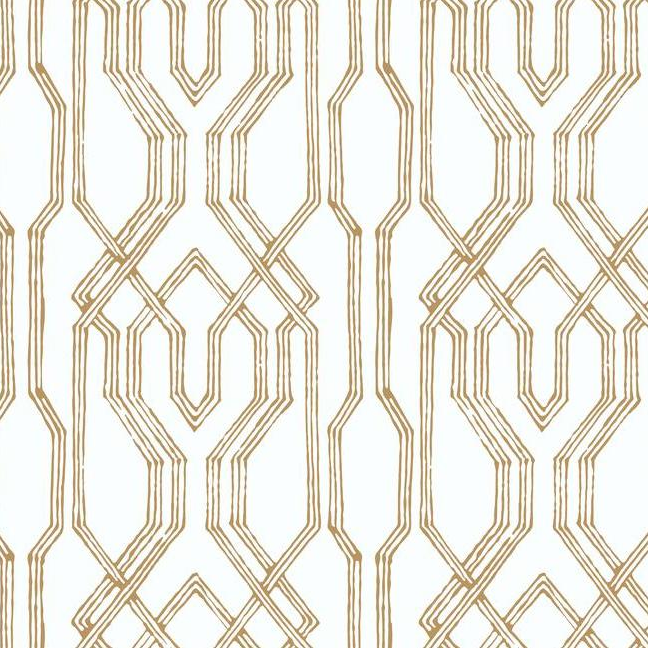 gold and white lattice pattern