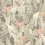 floral and bird neutral vinyl wallpaper