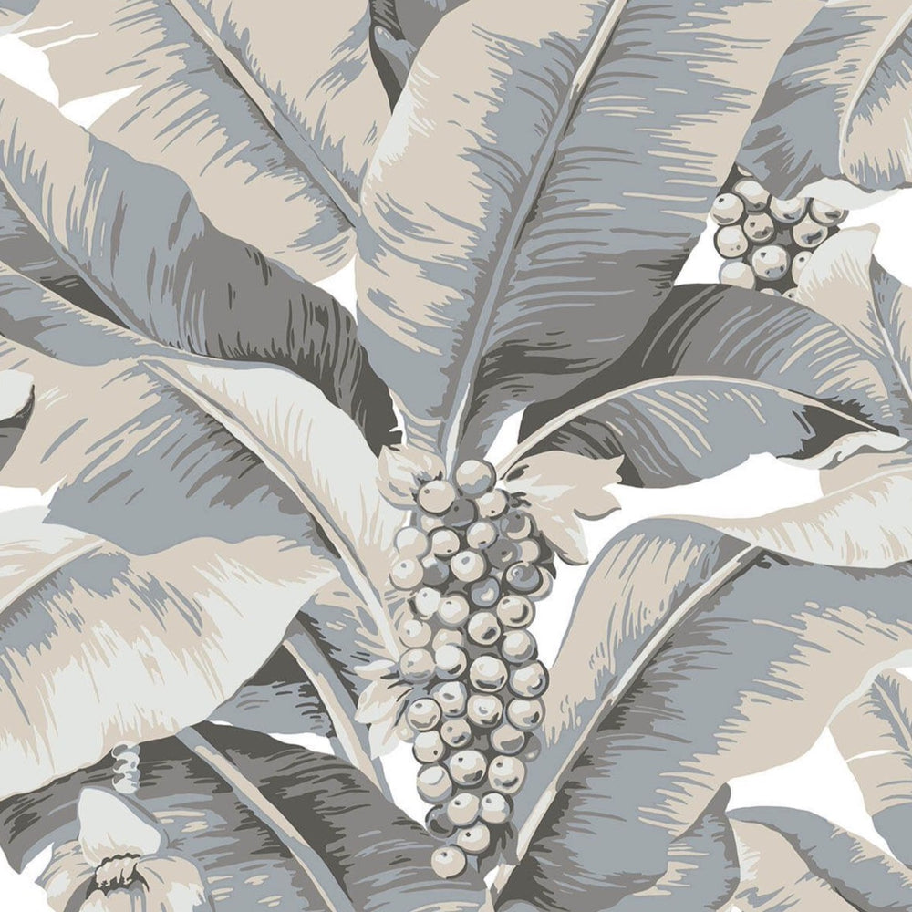 neutral tone palm leaf wallpaper