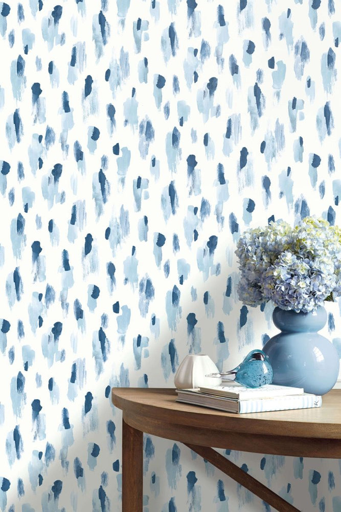 Blue Leopard Wallpaper – Chelsea Lane & Company