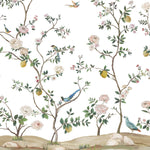 Blossom Chinoiserie Mural Silver SAMPLE