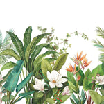 tropical floral wall mural