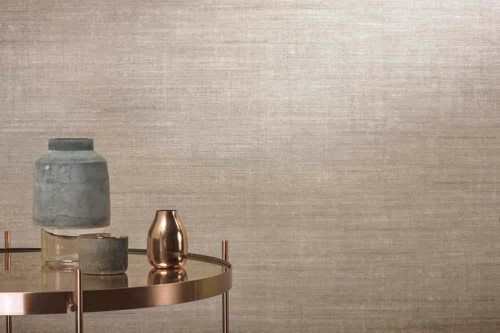 taupe linen texture wallcovering
